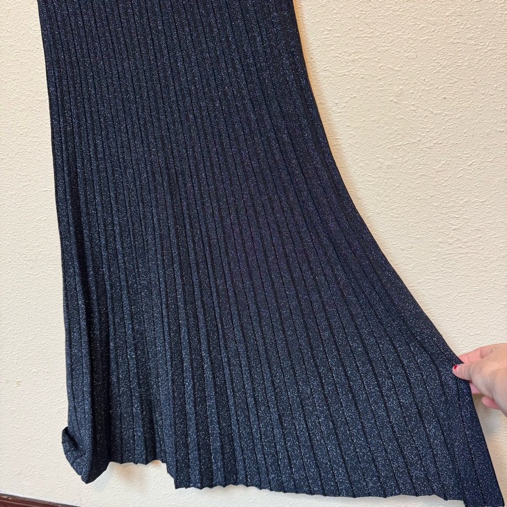 Banana Republic Lustro Metallic Sweater Dress in Navy - Picture 5 of 7